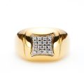 Inel de aur 18 kt cu diamante pentru bărbați GL.33904